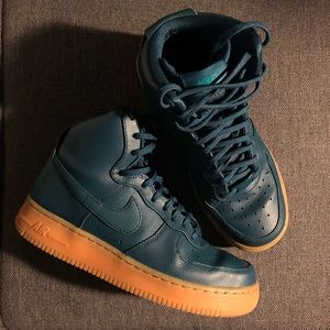 Teal Air Force 1 - Hi’s, gumbottoms